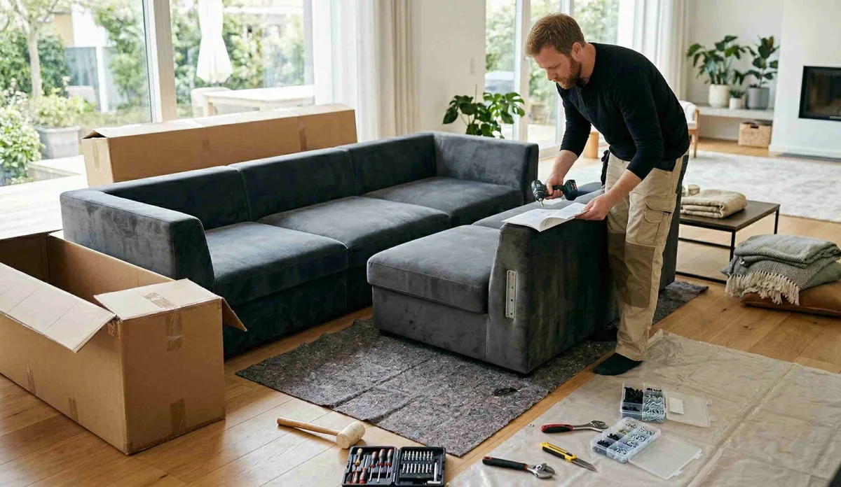 Så monterar du en u-soffa-compressed